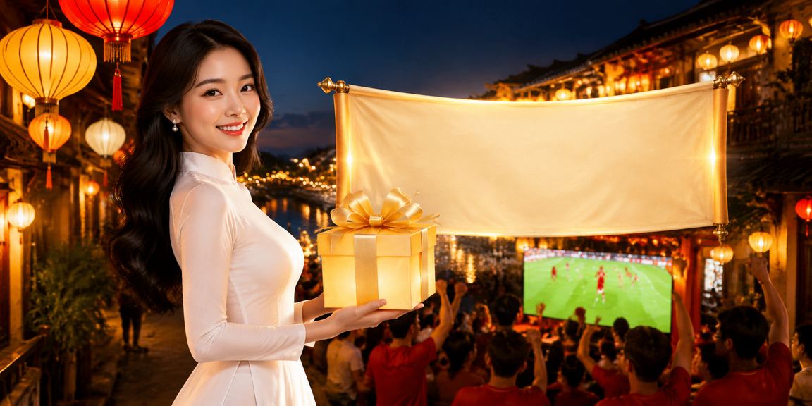 Cảnh người chơi sử dụng ứng dụng casino tại Hội An bên sông về đêm